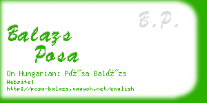 balazs posa business card